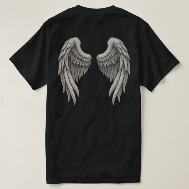 T-shirt graphique de l'aile Angel (Design dos)