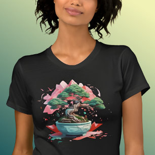 T-shirt Graphique de l'arbre bonsaï