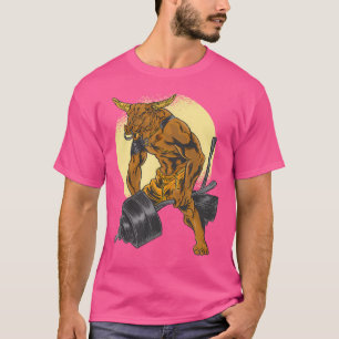 T-shirt Graphique de levage du poids du minotaure des homm