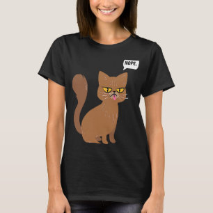 T-shirt Graphique de l'instruction Cat Nope