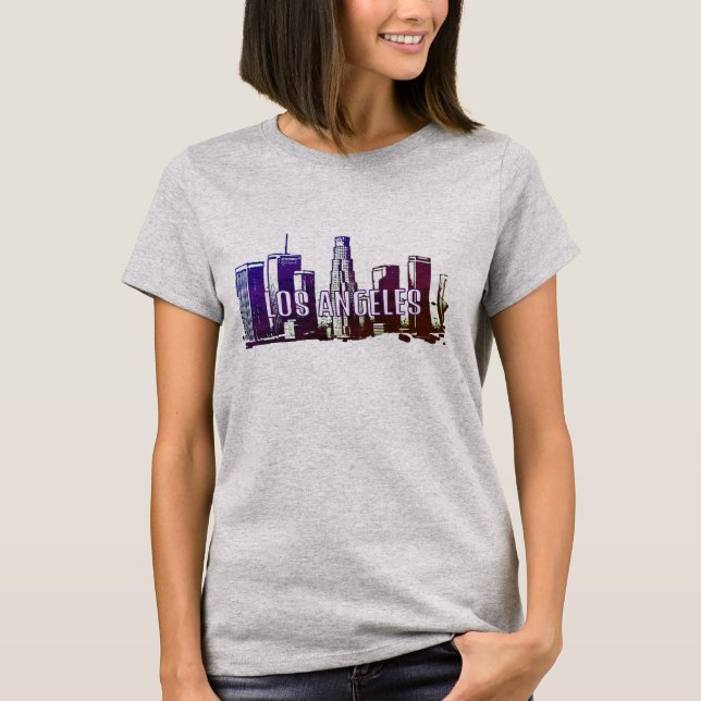 T-shirt graphique de Los Angeles Skyline (Devant)