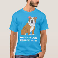 Graphique de message personnalisé de Bulldog angla