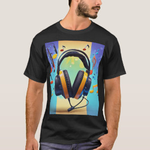 T-shirt graphique de Music Lover - Design dynamiqu