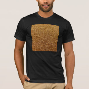 T-shirt Graphique de parties scintillantes d'or de Faux