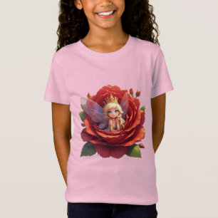 🌹 T-shirt graphique de princesse fée pour filles 