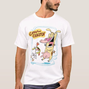 T-shirt Graphique de rire de vache et de poulet