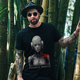 T-shirt graphique de science-fiction Android paran
