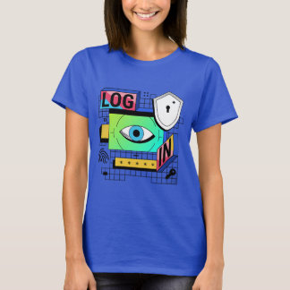 T-Shirt Graphique de Sécurité de Connexion – Techn