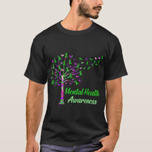 T-shirt Graphique de soutien des rubans d'arbre de sensibi