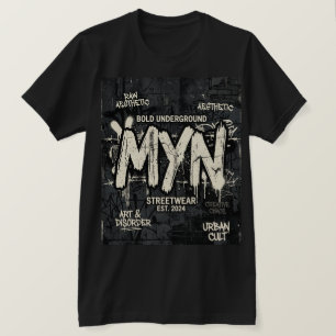 T-shirt graphique de streetwear souterrain MYN