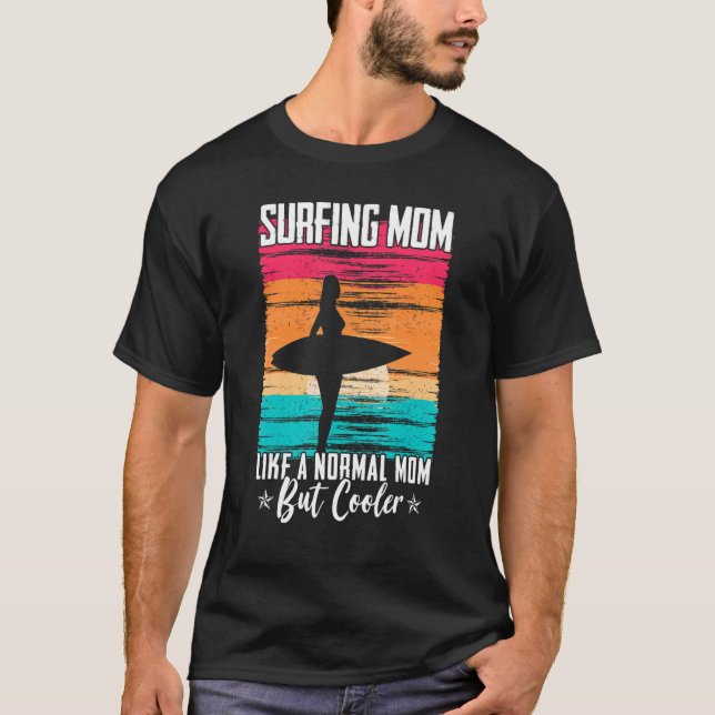 T-shirt Graphique De Surf Pour Les Femmes Et Les Moms Surf (Devant)