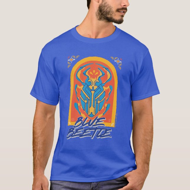 T-shirt Graphique de Talavera de scarabée bleu (Devant)