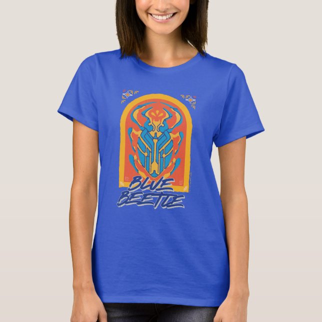 T-shirt Graphique de Talavera de scarabée bleu (Devant)