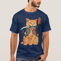 Graphique de tatouage japonais Samurai Ninja Cat K