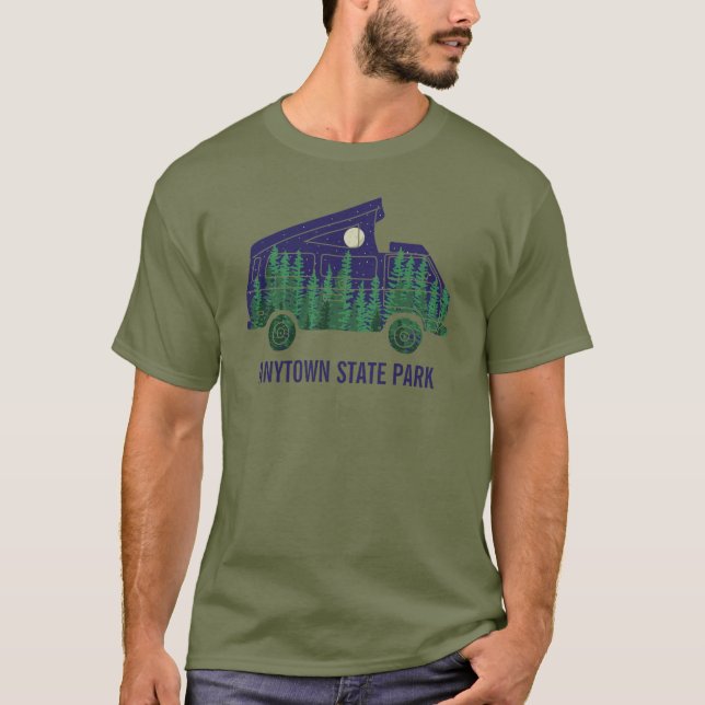 T-shirt Graphique de texte personnalisé de la fourgonnette (Devant)