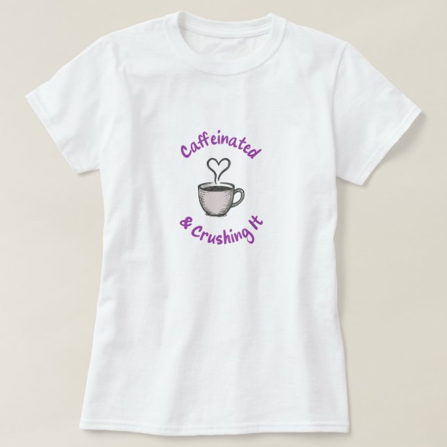 T-shirt graphique décontracté - amateurs de café (Design devant)