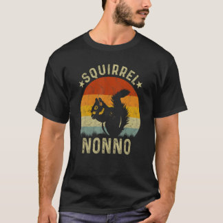 T-shirt Graphique d'écureuil vintage pour écureuil Nonno R
