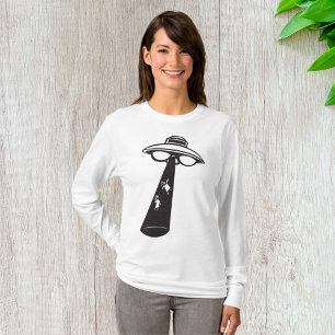T-shirt Graphique d'enlèvement d'ovni rétro Alien Sci-Fi
