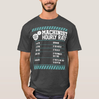 T-shirt Graphique des emplois à taux horaire des machines