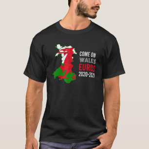 T-shirt Graphique des fans de Come On Wales Euros 2020 202