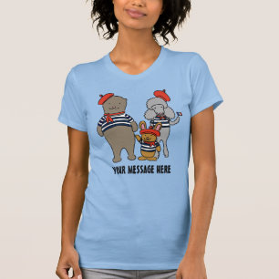 T-shirt Graphique des messages personnalisés des animaux 