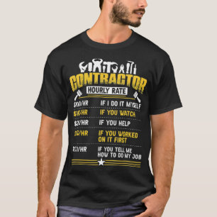 T-shirt Graphique des prix horaires de l'entrepreneur amus