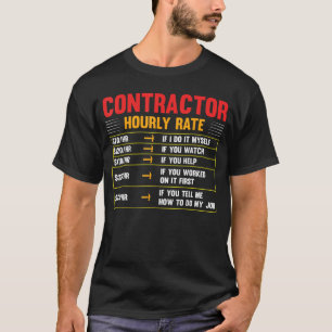 T-shirt Graphique des tarifs horaires des entrepreneurs dr