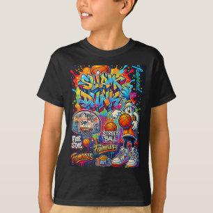 T-shirt Graphique d'illustration de style cool de basket-b