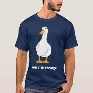 T-shirt Graphique d'illustrations de canard blanc de messa