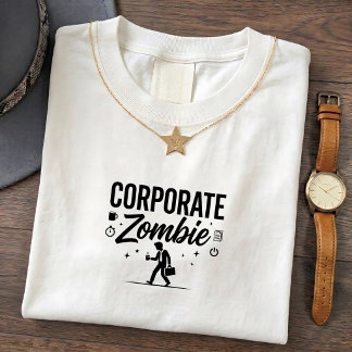 T-shirt graphique drôle de blague de bureau zombie