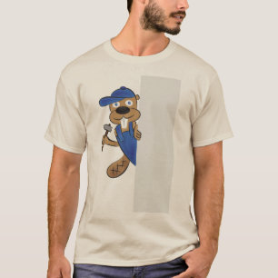 T-shirt graphique drôle de castor travailleur - De
