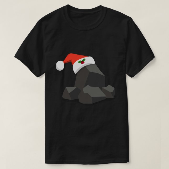 T-shirt Graphique drôle de charbon de Noël (Design devant)