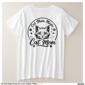 T-shirt graphique drôle de magie de maman de chat