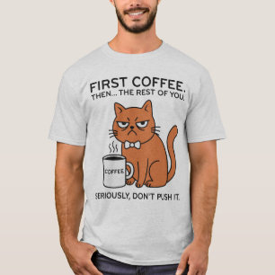 T-shirt graphique drôle et sarcastique du chat gri