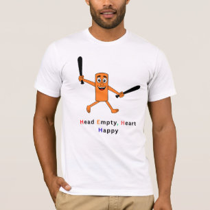 T-Shirt Graphique Drôle pour Hommes "Tête Vide Cœu