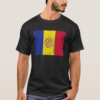 T-shirt Graphique du drapeau d'Andorre pour hommes femmes 