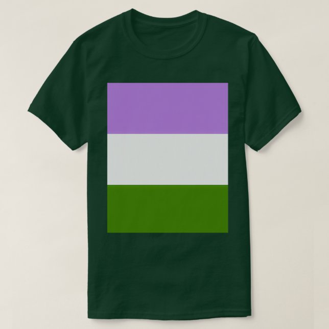 T-shirt Graphique du jeu de couleurs Genderqueer Pride (Design devant)