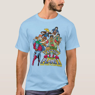 T-shirt Graphique du logo Captain Planet & Planeteers Grou