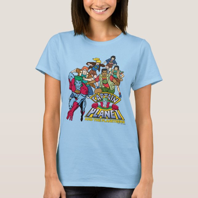T-shirt Graphique du logo Captain Planet & Planeteers Grou (Devant)