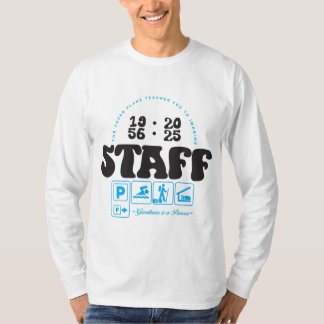 T-shirt Graphique du PERSONNEL rétro avec devis de plan pa