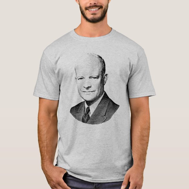 T-shirt Graphique du Président Dwight Eisenhower (Devant)