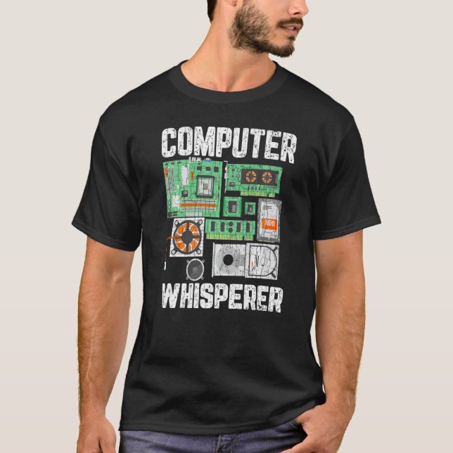 T-shirt Graphique du technicien informatique Whisperer (Devant)