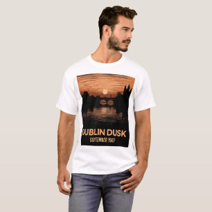T-shirt graphique Dublin Crépuscule pour hommes, T