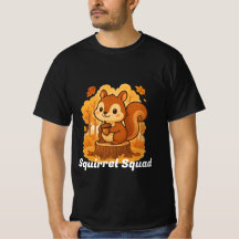 T-shirt graphique en écureuil et ordinateur portab