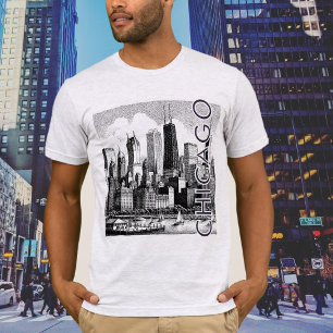 T-shirt graphique en ligne Skyline CHICAGO