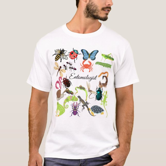 T-shirt graphique et texte d'insecte, entomologie (Devant)