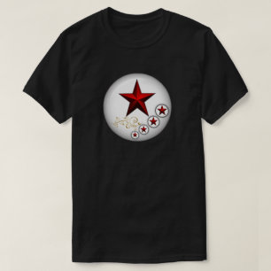 T-Shirt Graphique Étoiles Rouges - Astronomie Céle