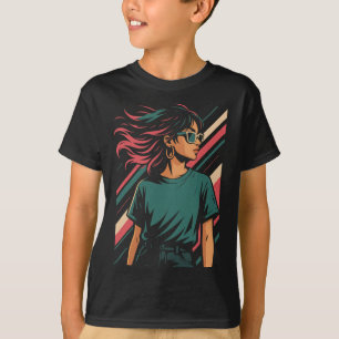 T-shirt graphique Femme Stylée Rétro 80s Esthéti