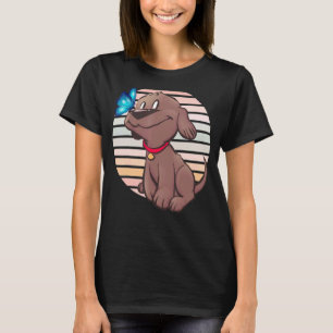 T-shirt Graphique femme Sunset Papillon Chien Chien Maman