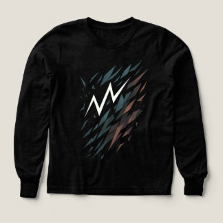 T-Shirt Graphique Foudre Brisée Abstraite